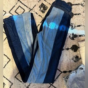 multi colored denim jeans size 24